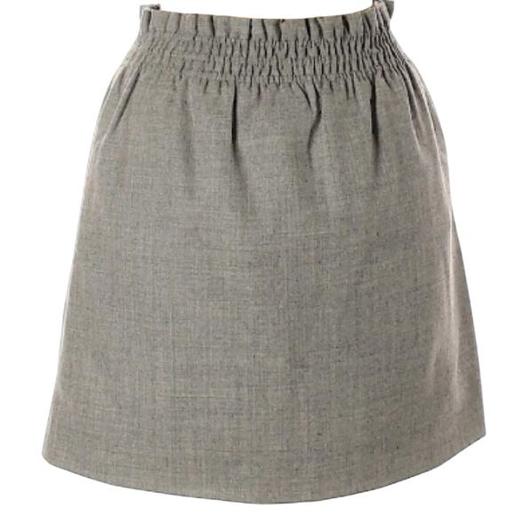 J. Crew Sidewalk Wool Skirt size US 6 Smocked Elastic High waist Pockets - Picture 11 of 12